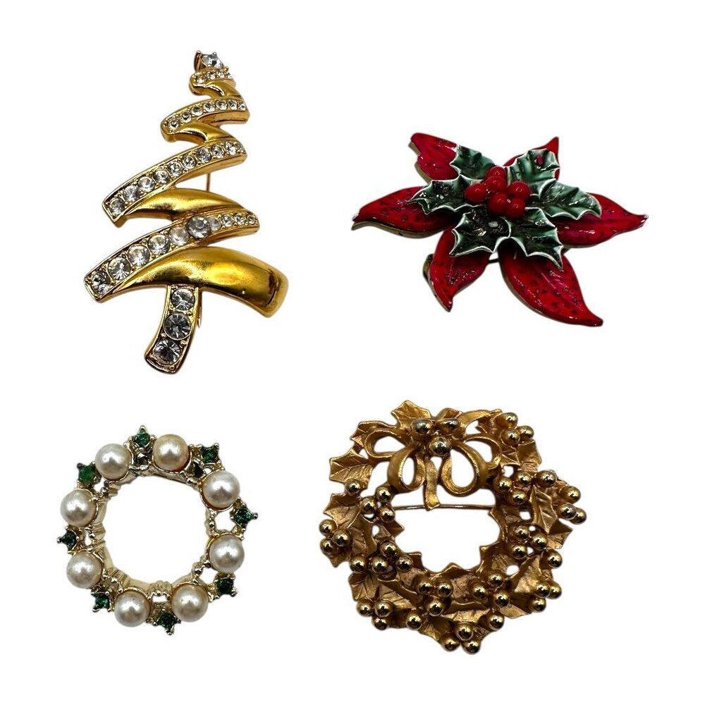 Christmas Brooch Lot